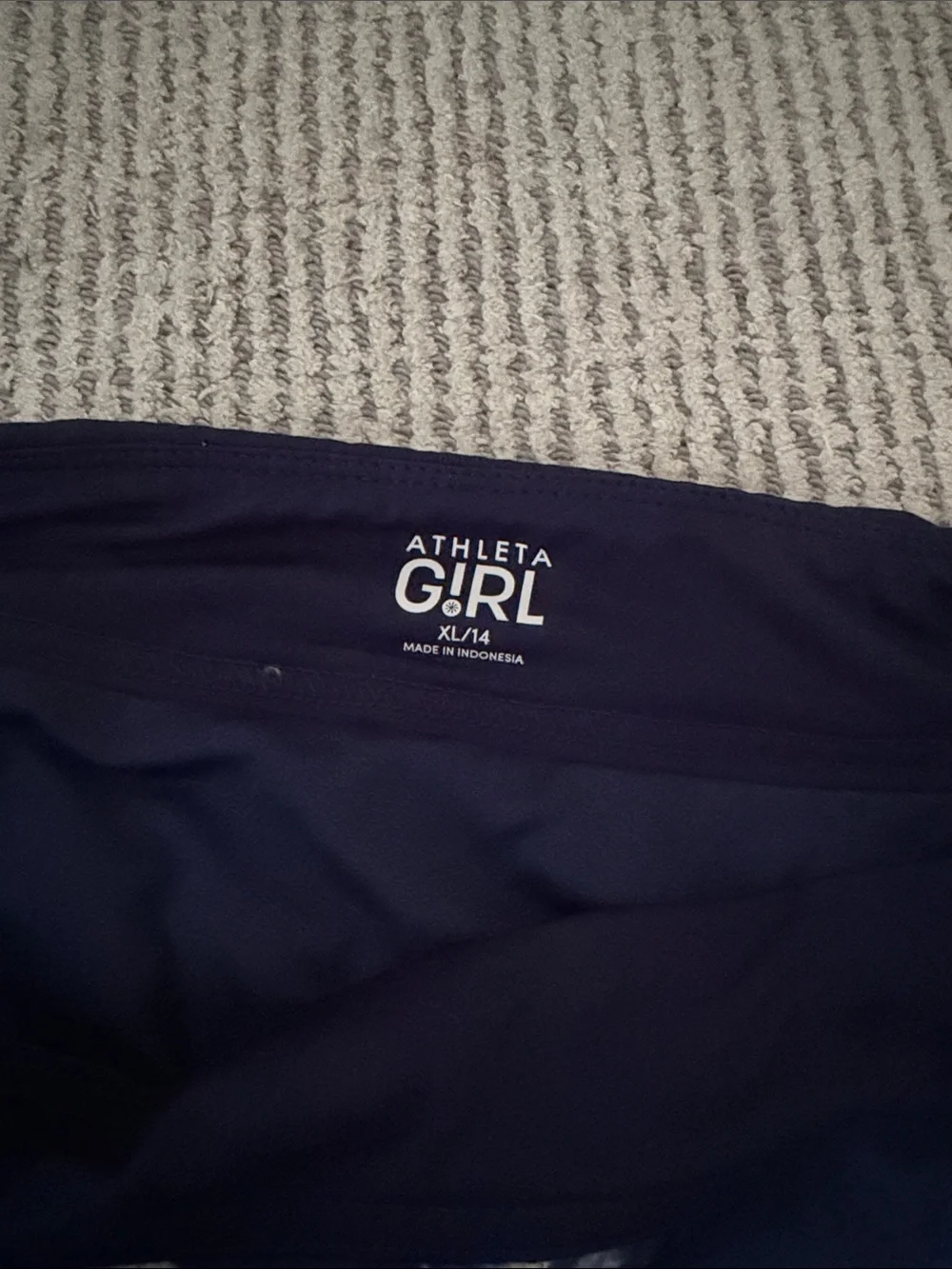 Athletes girls size XL/14  Navy Tie-Dye Athletic Shorts with Multicolor Accents